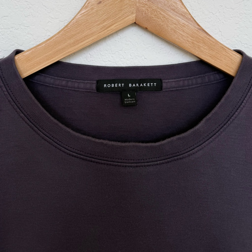 Robert Barakett Crew Neck Cotton Short Sleeve Tshirt Large Winter Purple - Picture 2 of 3